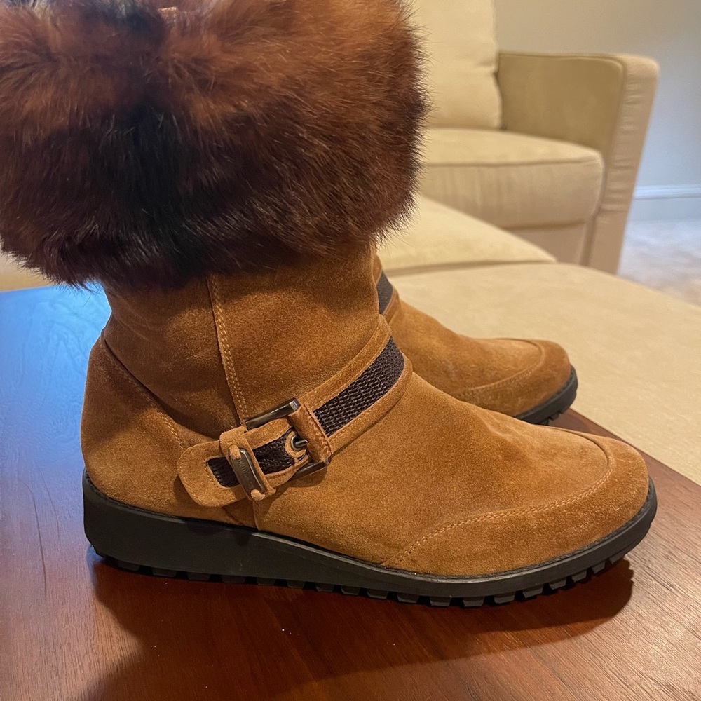 Stuart Weitzman Fur Boot 9 - Picture 14 of 16